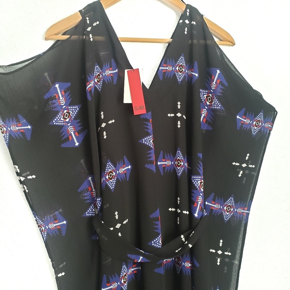 NWT 5/48 Saks Fifth Ave Sheer Tunic Swimcover-Sz S